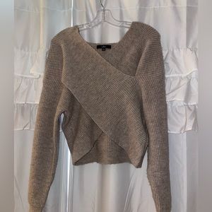 Lulu’s “Don’t Be Cross” Crossover Sweater